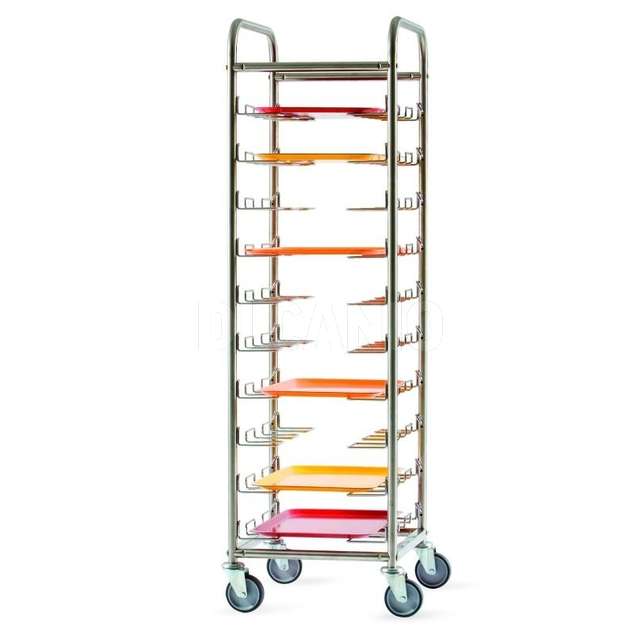 Carrello struttura inox ritiro vassoio 10 teglie supporto fil.accaio cromato - Principale