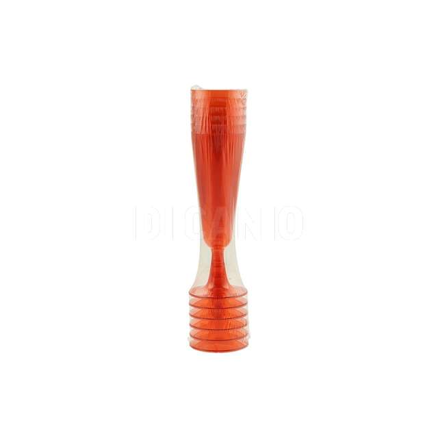 Set 6 flute 150ml d.5,5x16,3cm rosso - Principale