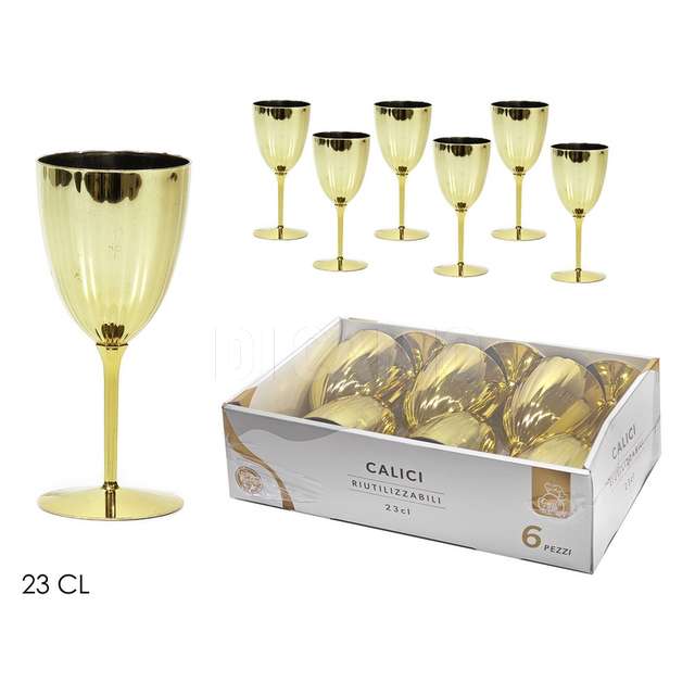 Set 6 calici oro 23cl - Principale