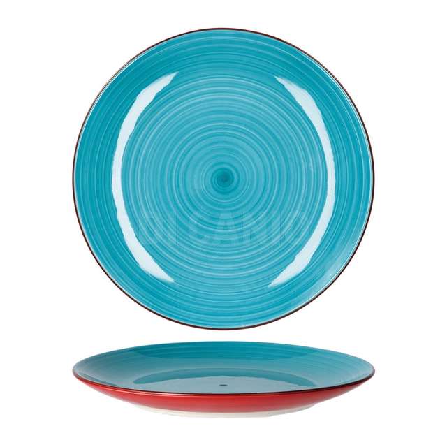 Piatto ceramica piano llinda azzurro dm.27 - Principale