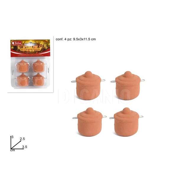 Pentolini 4pz terracotta d.e.se - Principale