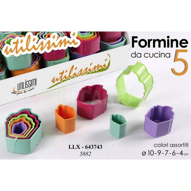 Set 5pz formine biscotti cupcake 5882 gicos - Principale
