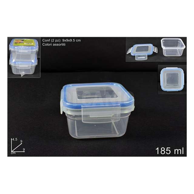 Contenitori quad. plastica 2x185ml col ass - Principale