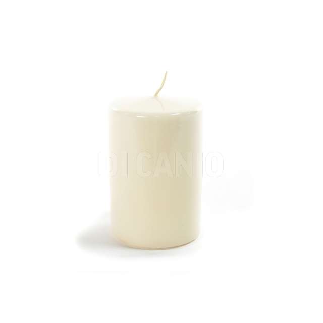Candela pillar lucida avorio h.10 cm.6. - Principale