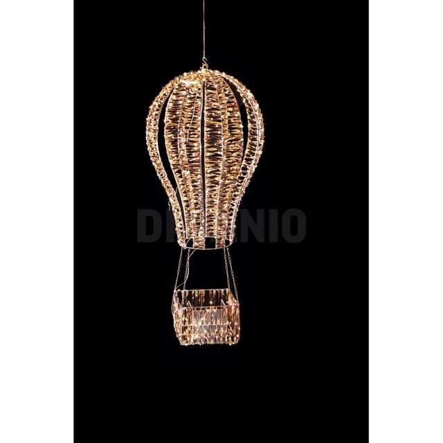 Mongolfiera pe oro 540 luci per esterno natale d52x120 - Principale
