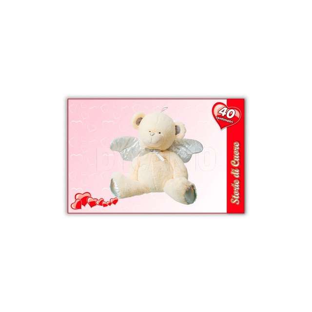 Orso peluche con ali argento - Principale