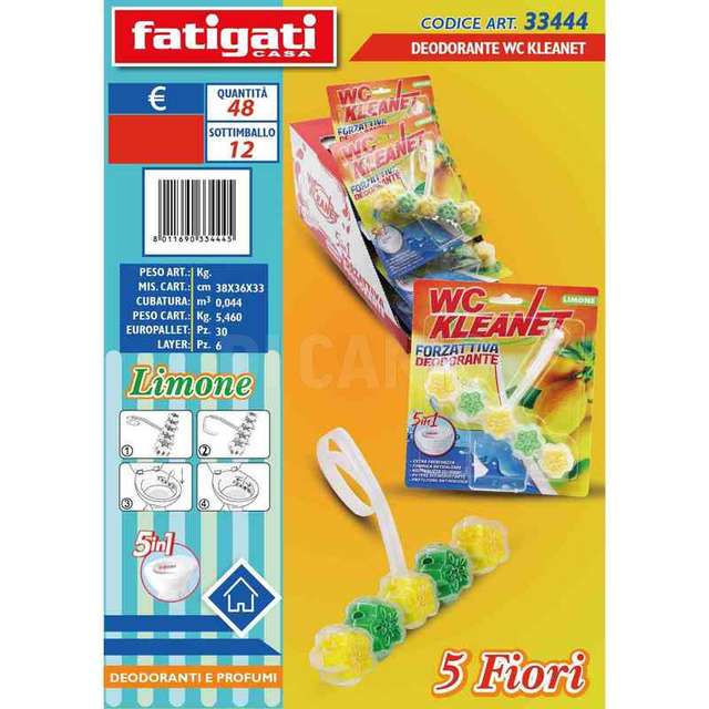 Deodorante wc 5 fiori kleant limon - Principale