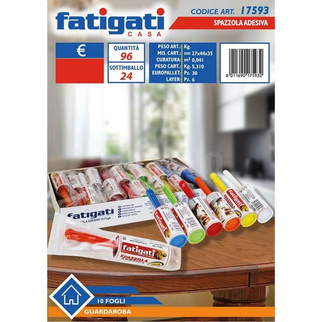 Spazzola adesiva 10 fogli - Principale