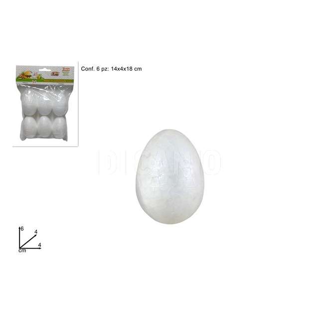 Uova polistirolo 6 cm 6pz . - Principale