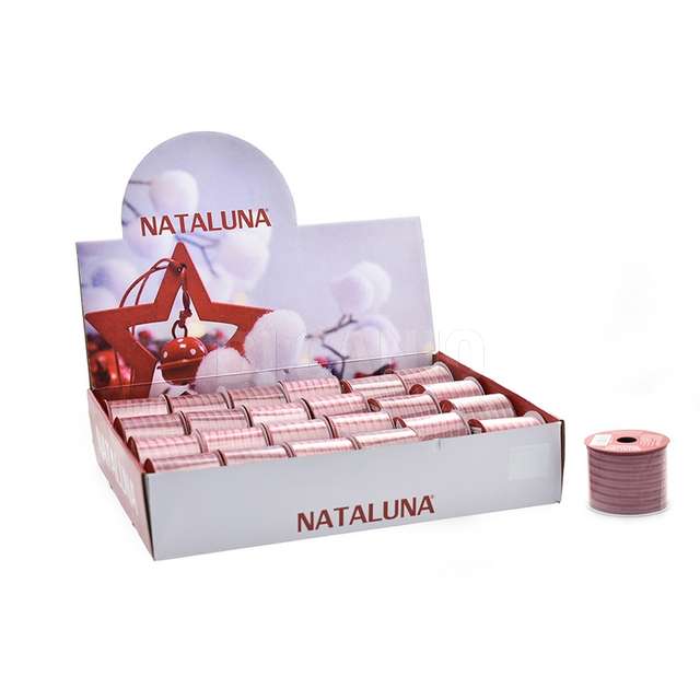 Nastro natalizio 6,3cmx2 rosa antico - Principale