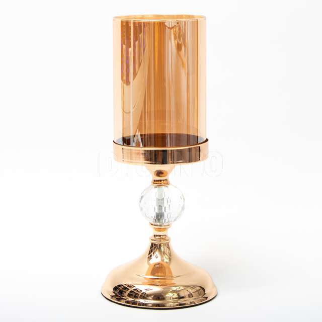 Porta candela ball kristal oro 13x30cm - Principale