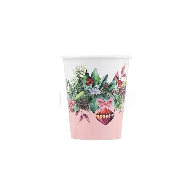 Set 8 bicchieri e 8 cover 250 cc cherry christmas - Principale