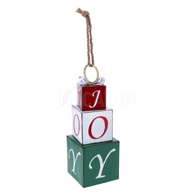 Decorazione ferro pacchi dono natale cm20x20xh57 - Principale