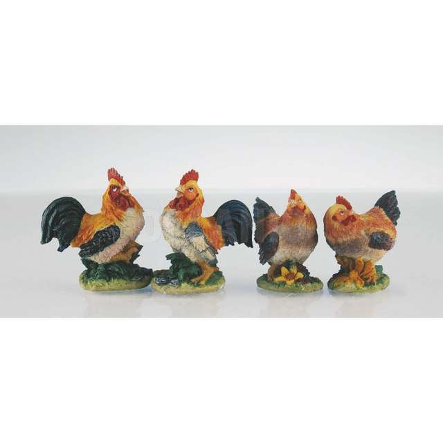 Gallo e gallina resina cm.5 2mod.ass.in blister - Principale