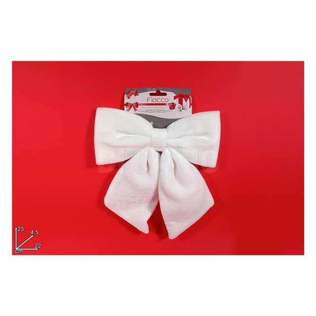 Fiocco velluto 22 cm. bianco - Principale