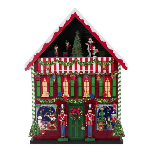 Giostra calendario avvento led multicolrcm,41,5x13,5x55,5 - Principale