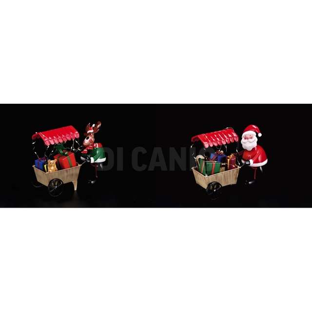 Carretto ferro 20 luci natale ale 2m 25x10x20 - Principale