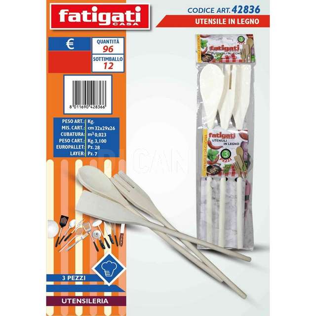 Cucchiaio in legno 3pz - Principale