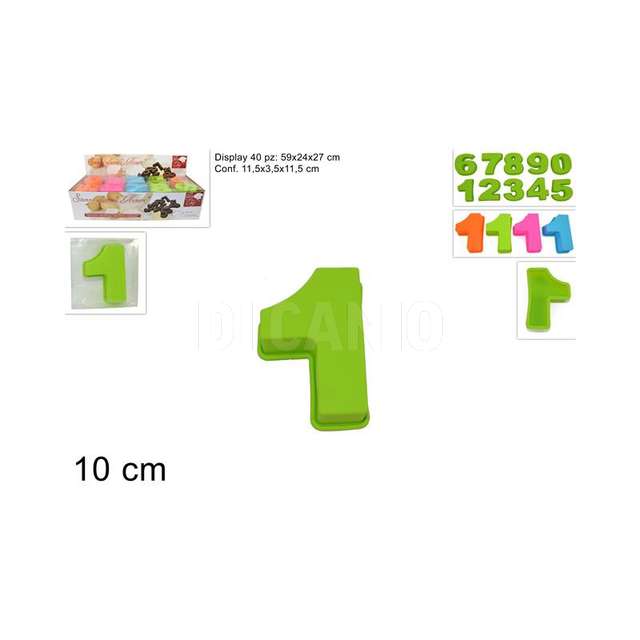 Stampo silicone numero in box pvc 10 ass. in display art. dhg15233_fr000710_due - Principale