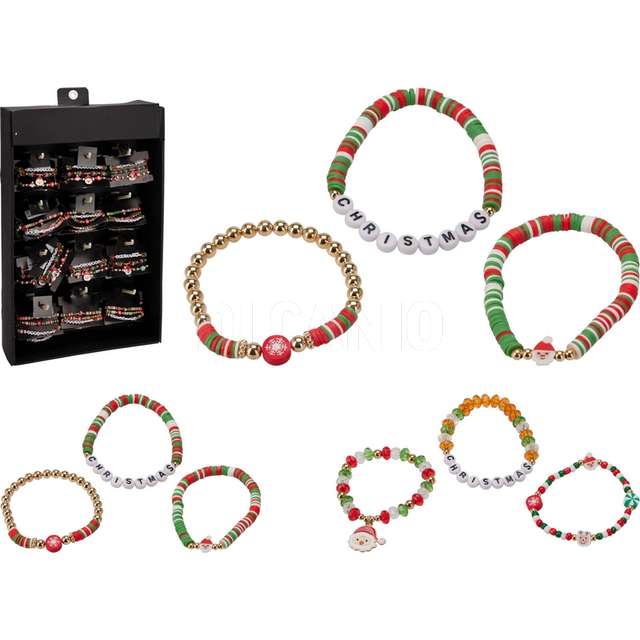 3 braccailetti natale 5cm 2ass - Principale