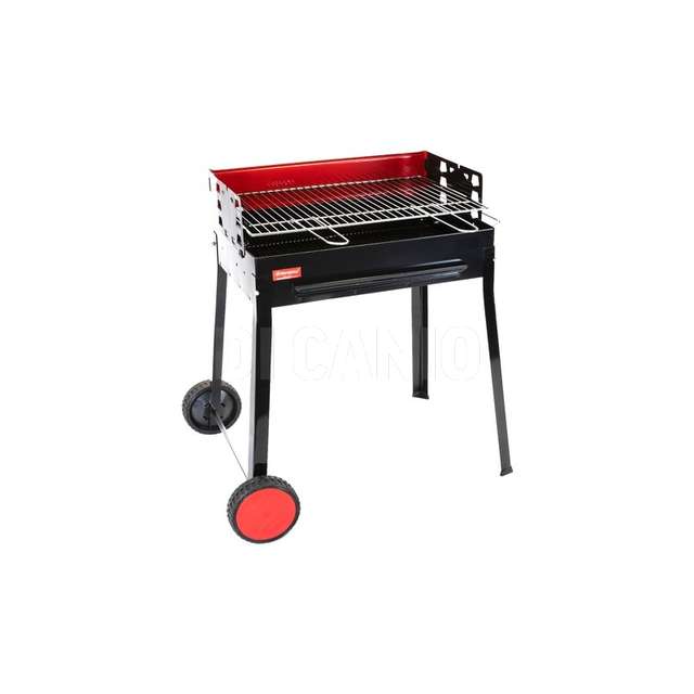 Barbecue comunita cm.70x40x80h con ruote e cassetto griglia 60x40 ferraboli - Principale