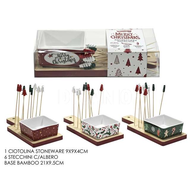 Antipastiera con base bamboo 3ass - Principale