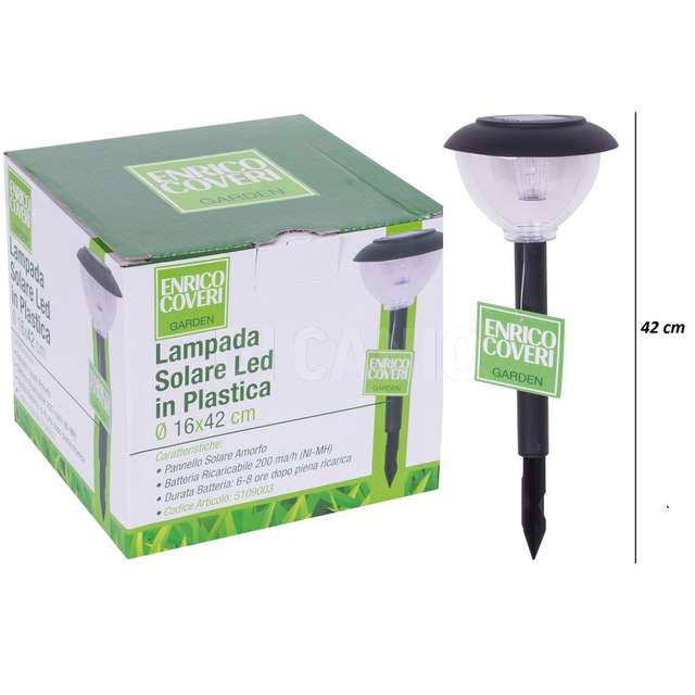 Lampada solare tonda cm.16x16x42 coveri - Principale