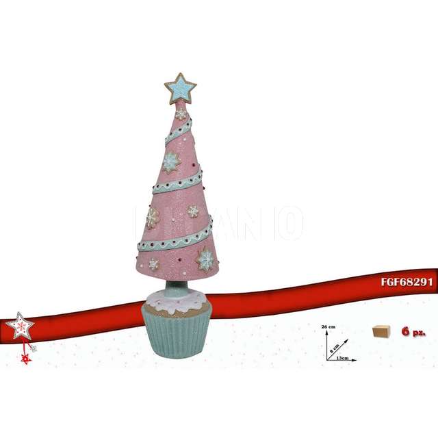 Albero in poliresina cm.10x10x35 - Principale