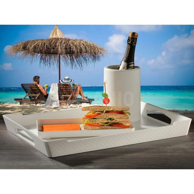 Vassoio diamante capri cm.51x35x5 bianco - Principale