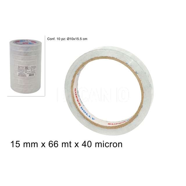 Nastro trasparente 15mmx66m 10 pz - Principale