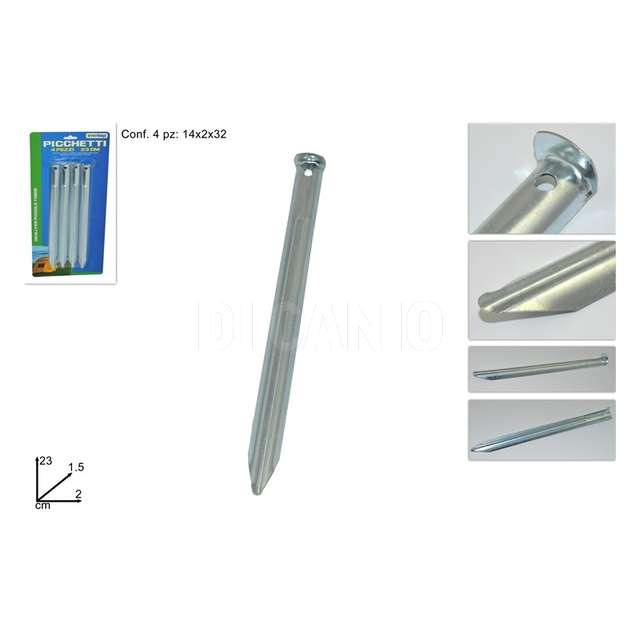 Picchetti in ferro 23cm set 4pz - Principale
