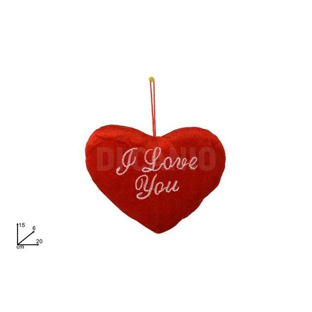 Cuore rosso i love you 20cm - Principale