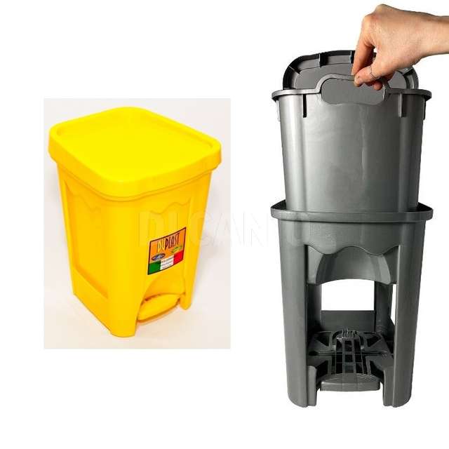 Eco pattumiera margherita lt 16 giallo - Principale