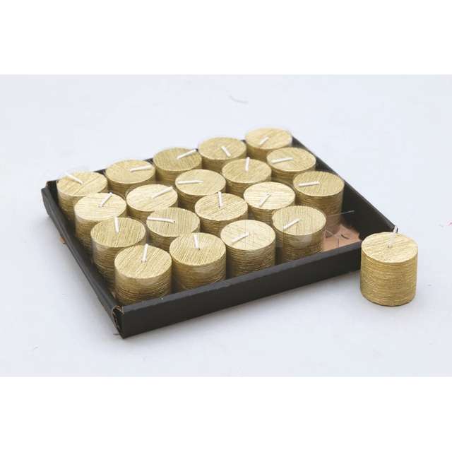 Display candela cilindro cm.4x4 oro glitter - Principale