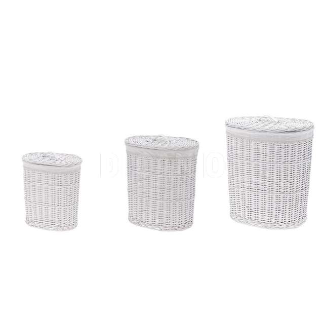 Set 3 portabianchria ovali samy bianco - Principale