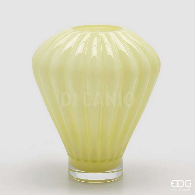 Vaso diamante h.35 d.30 light yellow edg - Principale