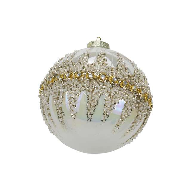 Sfera vetro 10 cm. tras/oro - Principale