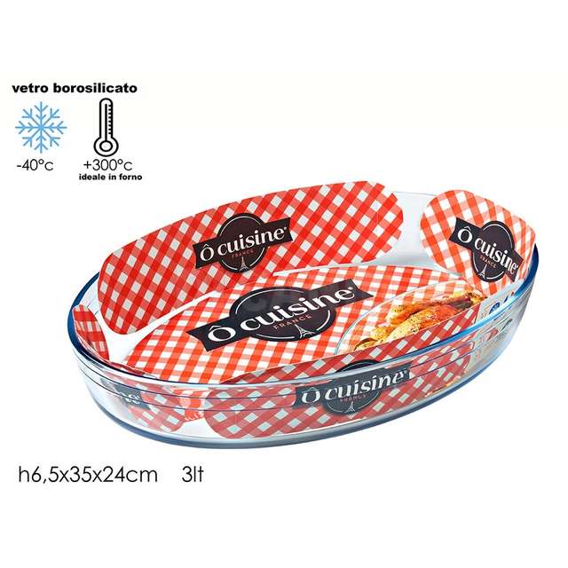 Ocusine teglia ovale 35x24 da forno e micronde - Principale