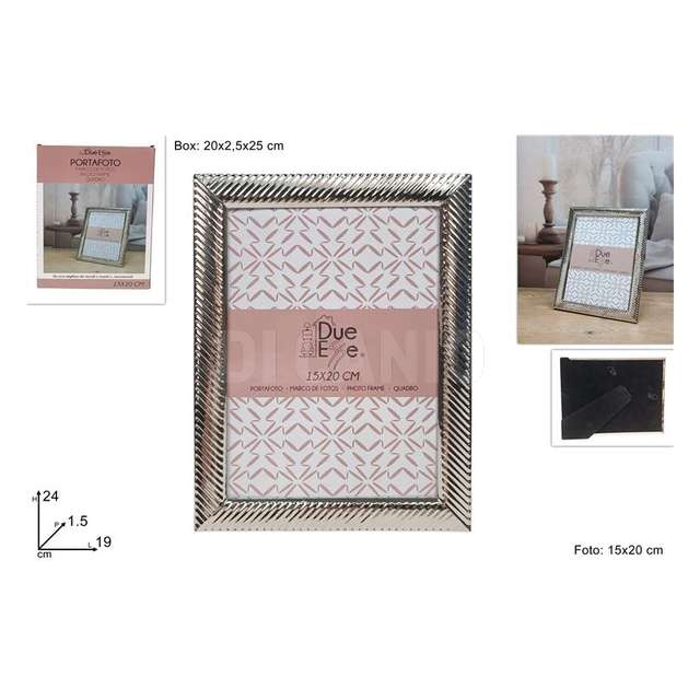 Cornice portafoto cm.15x20 color argento - Principale