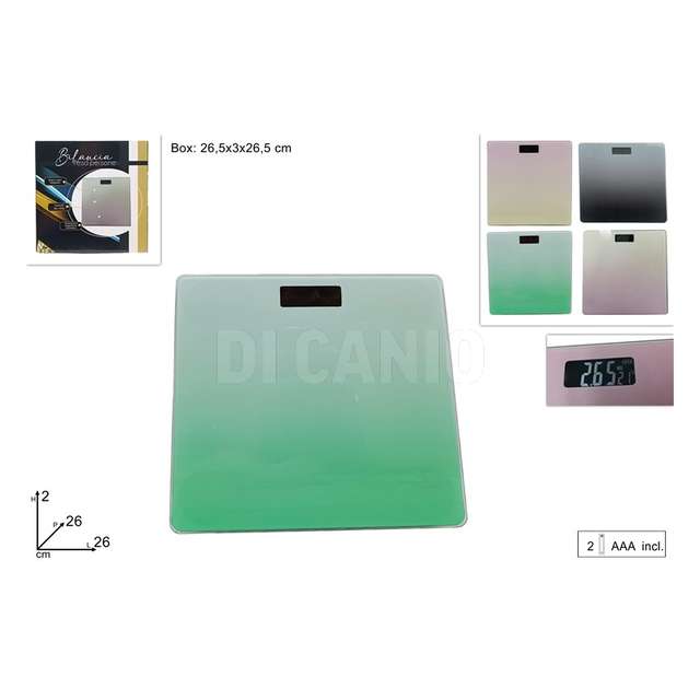 Bilancia pesapersona multicolor vetro - Principale