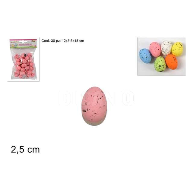 Ovetti in busta 2,5 cm 30pz 6 colori - Principale
