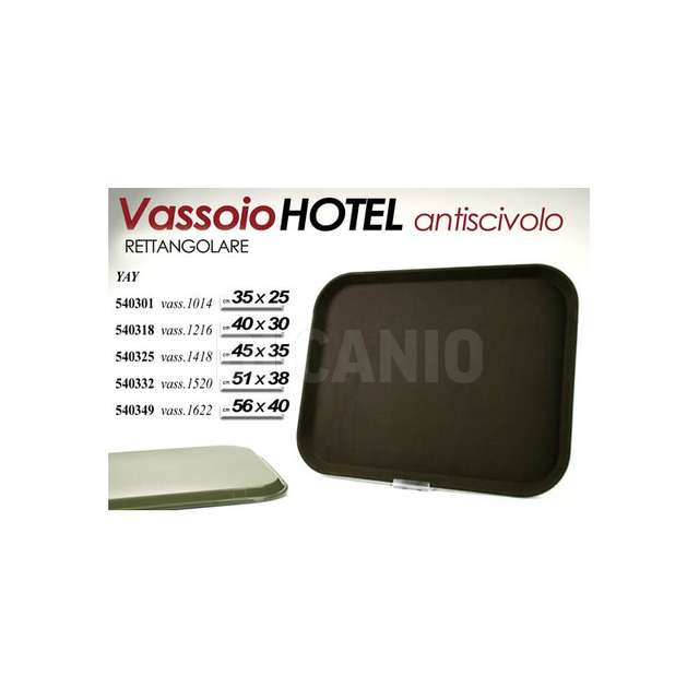 Vassoio hotel antiscivolo rettangolare30x40 - Principale