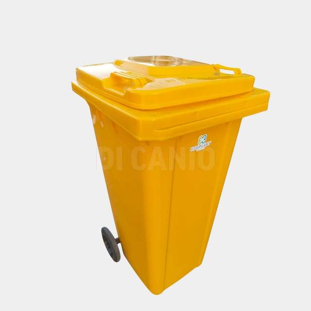 Bidone carrellato lt.120 eco giallo - Principale