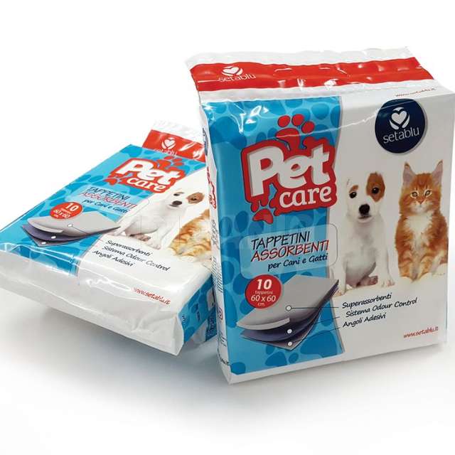 Tappetino assorb. pet 10pz c_adesivi 60x60 cf10 - Principale