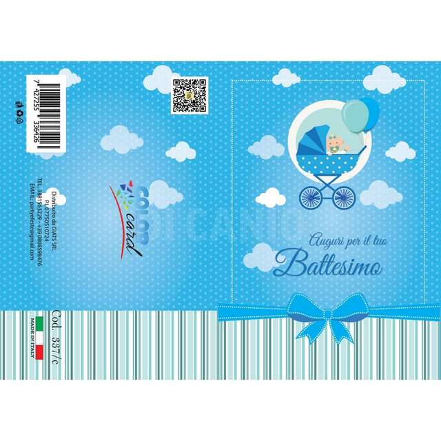 Bigliettino color 337c battesimo bimbo - Principale