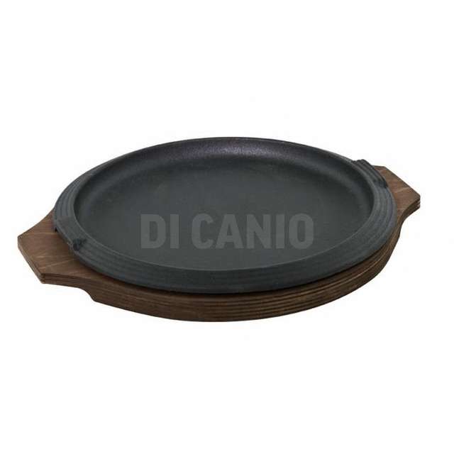 Piatto a servire d.21cm ghisa smalt c_vass.legno multis ilsa - Principale