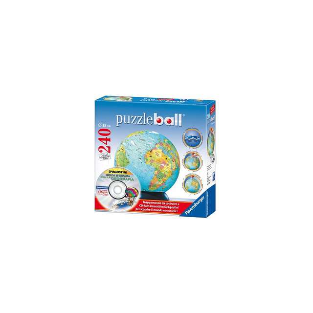 Puzzle mappamondi+cd pball 240pz ravensburger - Principale