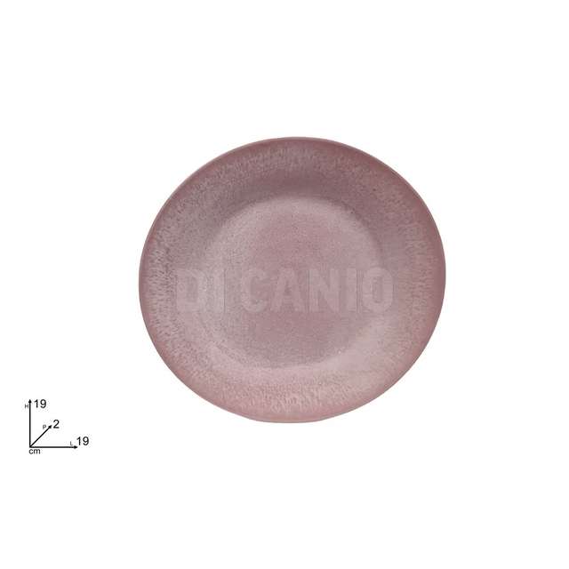 Piatto frutta cm.19 porcellana rosa - Principale