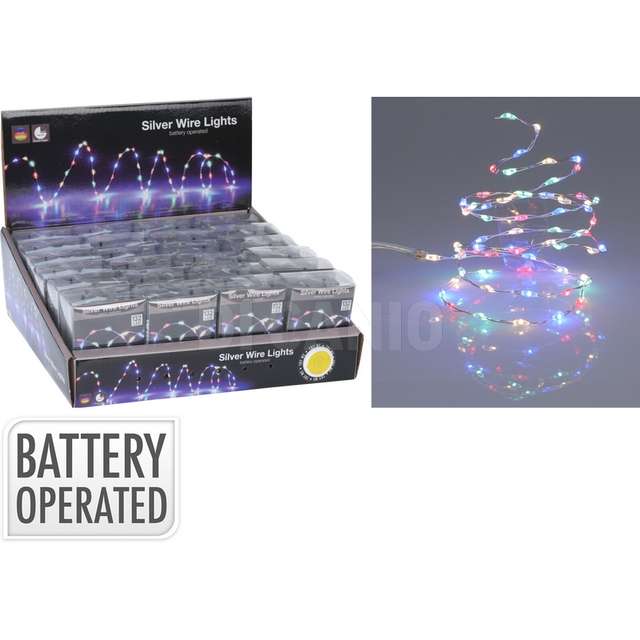 Filo argento 132led multicolor con timer - Principale