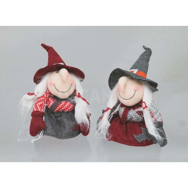 Befana poliestere cm.37 maglione lanacuori porta caramelle 2 mod.ass - Principale